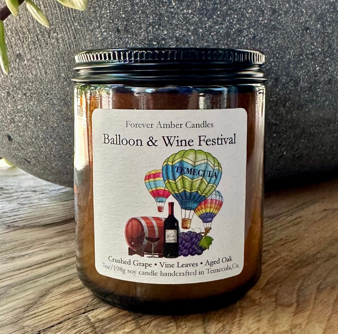 Balloon and Wine Festival 7oz soy candle