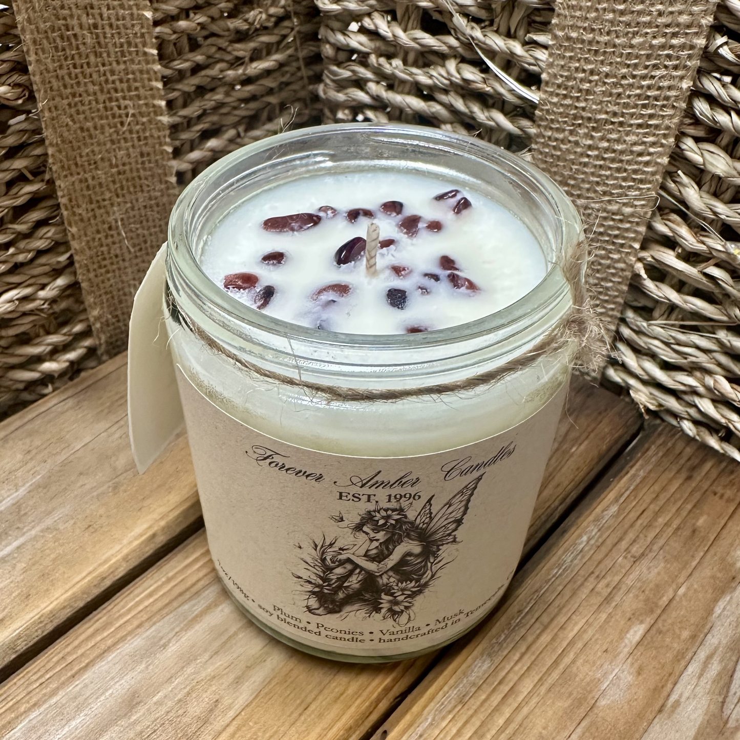 EST. 1996 crystal infused 7oz soy candle 