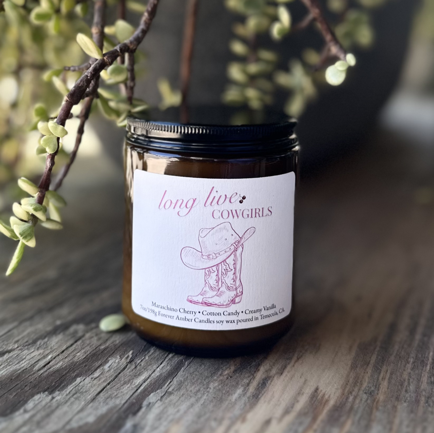 Long Live Cowgirls 7 oz soy candle