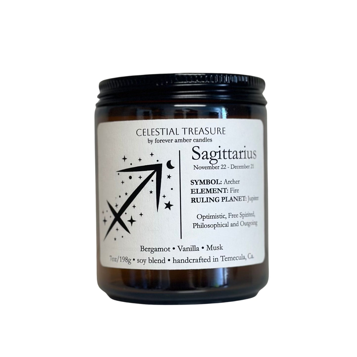 Celestial Treasure Sagittarius 7oz Soy Candle