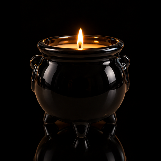 Mini Ceramic Cauldron 5oz Soy Wax Candle