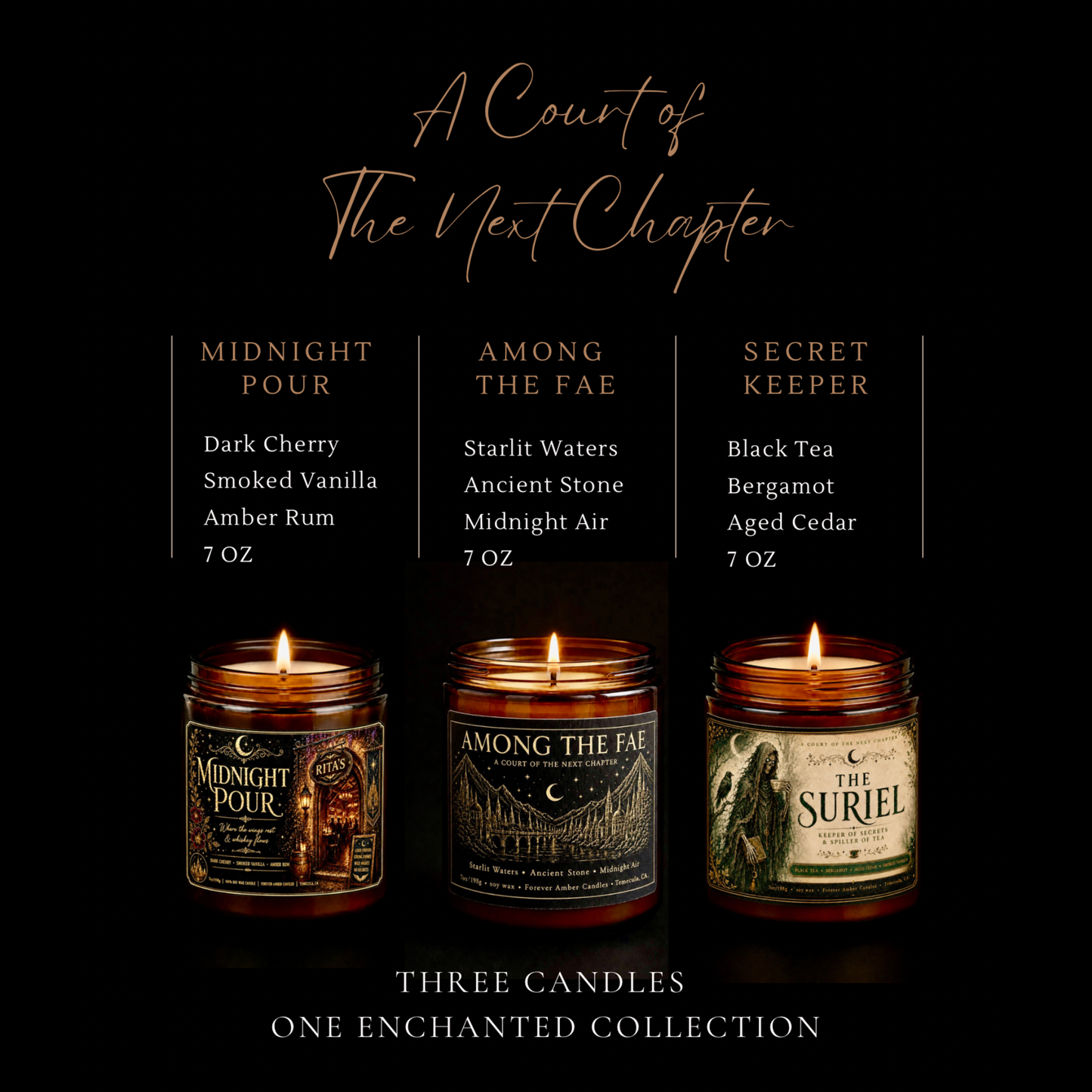 A Court of the Next Chapter - Three Candle Set | Pre-Order