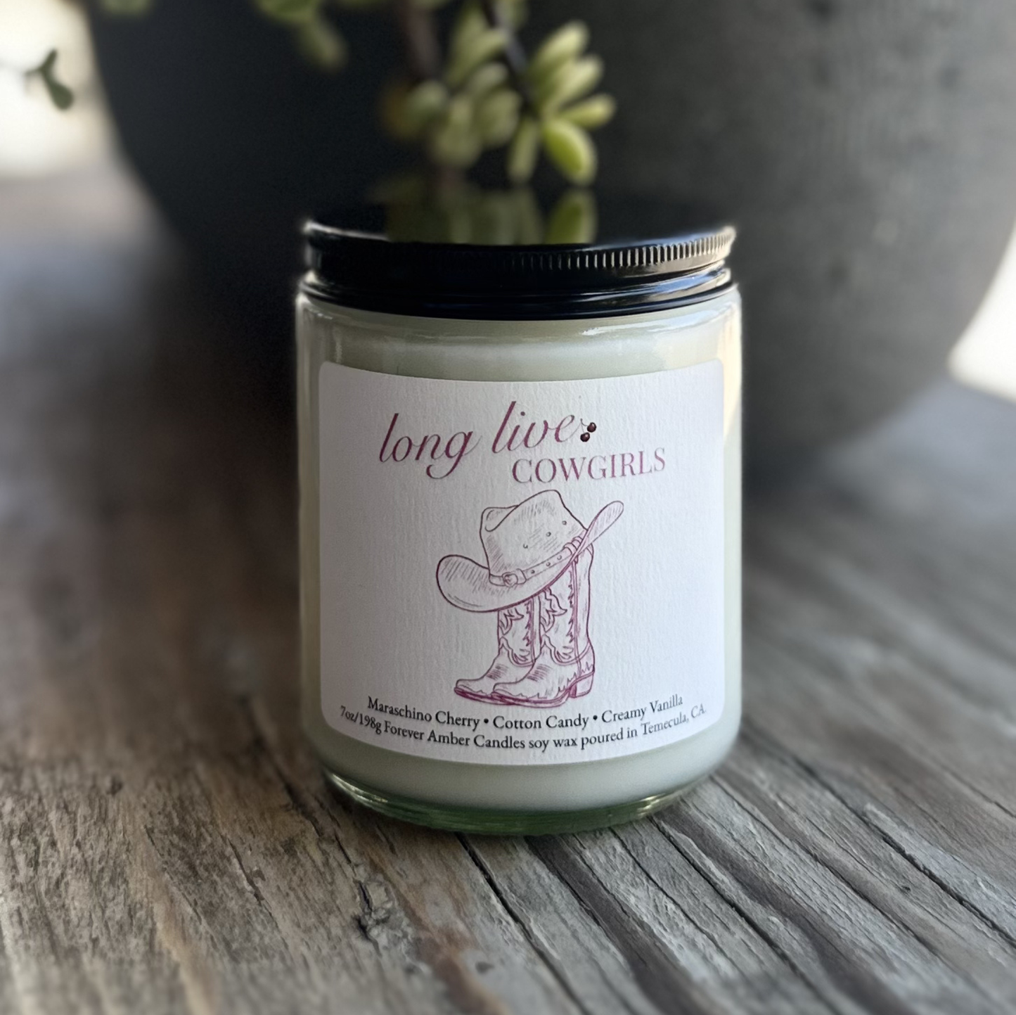 Long Live Cowgirls 7 oz soy candle